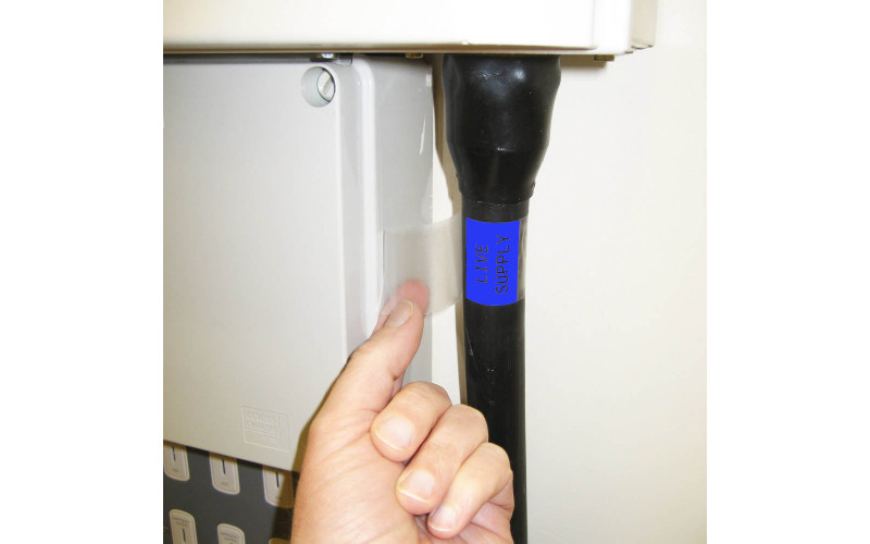 Self-lam Blue 16.2-36.4mm wire diam 38.1mm(W) x 152.4mm(H) x 50 labels (M6-34-427-BL)