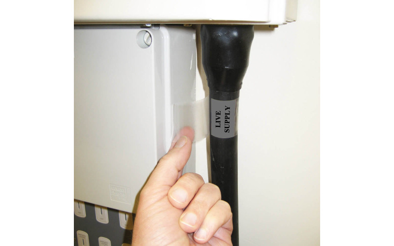 Self-lam Grey 16.2-36.4mm wire diam 38.1mm(W) x 152.4mm(H) x 50 labels (M6-34-427-GY)