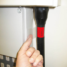 Self-lam Red 16.2-36.4mm wire diam 38.1mm(W) x 152.4mm(H) x 50 labels (M6-34-427-RD)