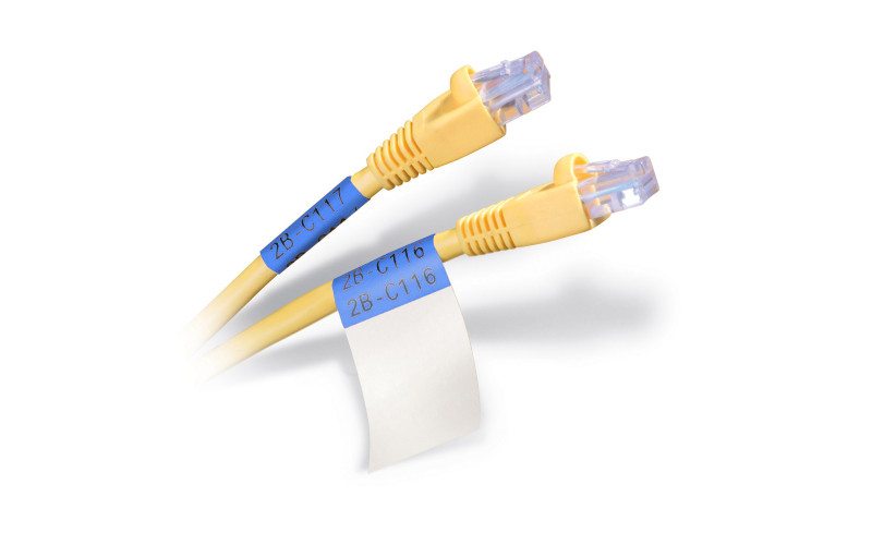 Self-lam Blue 4.0-8.1mm wire diam 12.7mm(W) x 38.1mm(H) x 500 labels (M6-29-427-BL)