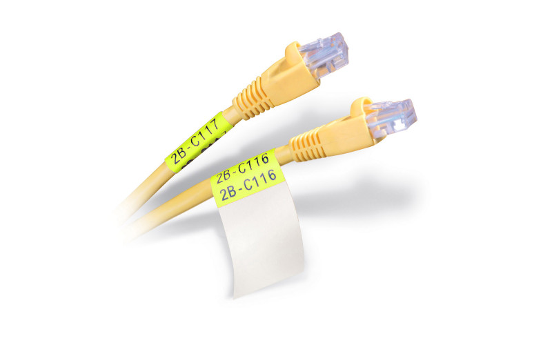 Self-Lam Yellow 4-8mm wire diameter 38mm(W) x 38mm(H) 250 labels (M7-32-427-YL)