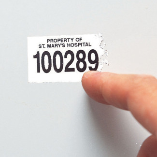 Tamper-resistant White Matt labels, 25.4mm(W) x 12.7mm(H) x 500 (M6-17-7351)