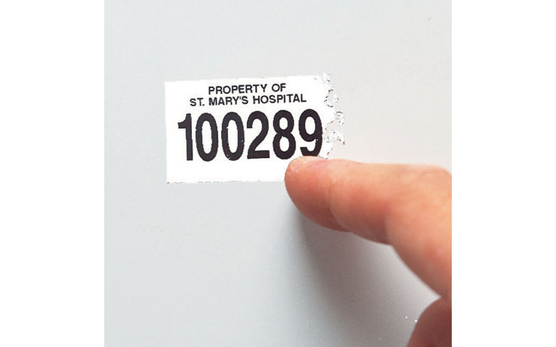Tamper-resistant White Matt labels, 38.1mm(W) x 25.4mm(H) x 250 (M6-31-7351)