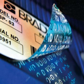 Tamper-evident White Gloss labels, 50.8mm(W) x 25.4mm(H) x 100 (M6-20-7546) Tamper-evident White Gloss labels, 50.8mm(W) x 25.4mm(H) x 100 (M6-20-7546)