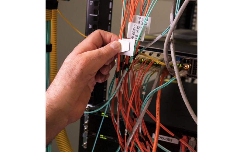 Tapered Square Polyester Cable Flags, 25mm(W) x 25mm(H) x 250 labels (M61-214-483) Tapered Square Polyester Cable Flags, 25mm(W) x 25mm(H) x 250 labels (M61-214-483)