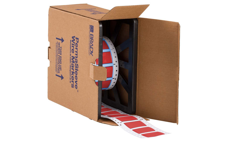 Red Self-Extinguishing Permasleeves 50.80 x 31.75mm(h) x 250 roll (2HX-750-2-RD) Red Self-Extinguishing Permasleeves 50.80 x 31.75mm(h) x 250 roll (2HX-750-2-RD)