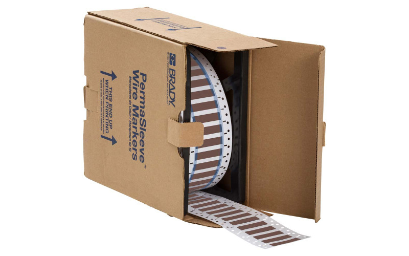 Brown Permasleeves 50.80mm(w) x 11.15mm(h) x 500 roll (3PS-250-2-BR-S) Brown Permasleeves 50.80mm(w) x 11.15mm(h) x 500 roll (3PS-250-2-BR-S)