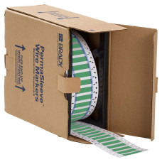 Green Permasleeves 25.40mm(w) x 4.60mm(h) x 1000 roll (3PS-094-2-GR-S-2)