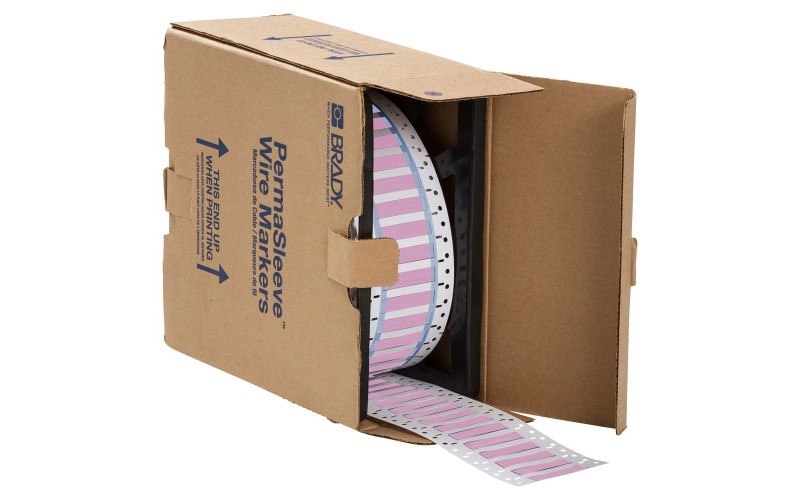Pink High Temperature Permasleeves 50.80mm(w) x 16.40mm(h) x 250 roll (2HT-375-2-PK-S)
