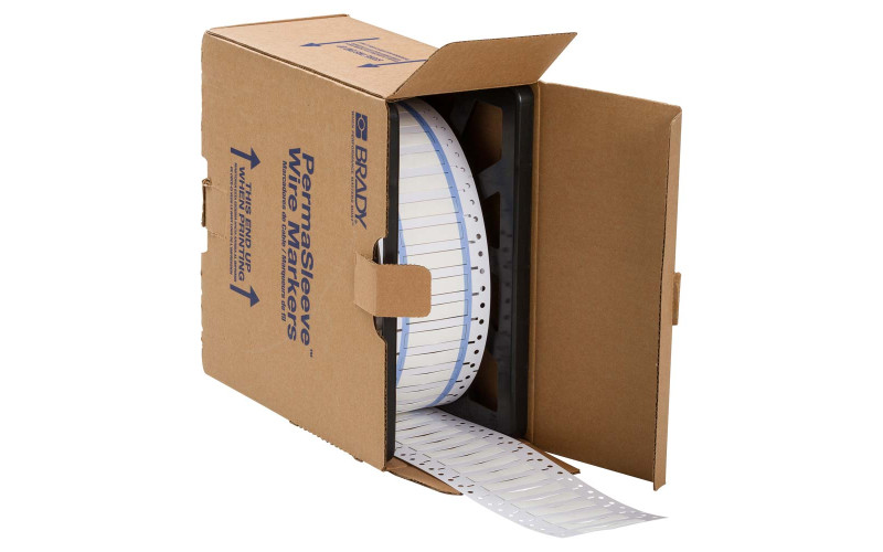 White Low Smoke Halogen Free Sleeves 12.70 x 8.50mm(h) x 10000 roll (LSZH-187-2-WT-4)