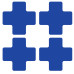 Toughstripe Floor Crosses 76mm x 203mm - Blue