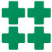Toughstripe Floor Crosses 76mm x 203mm - Green