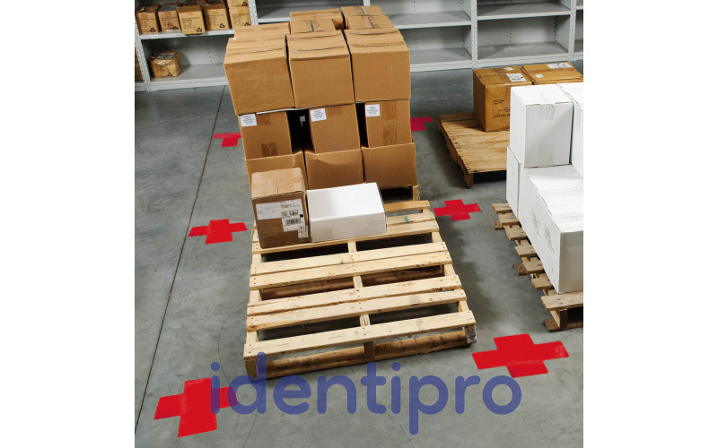 Toughstripe Floor Crosses 76mm x 203mm - Red Toughstripe Floor Crosses 76mm x 203mm - Red