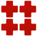 Toughstripe Floor Crosses 102mm x 254mm - Red