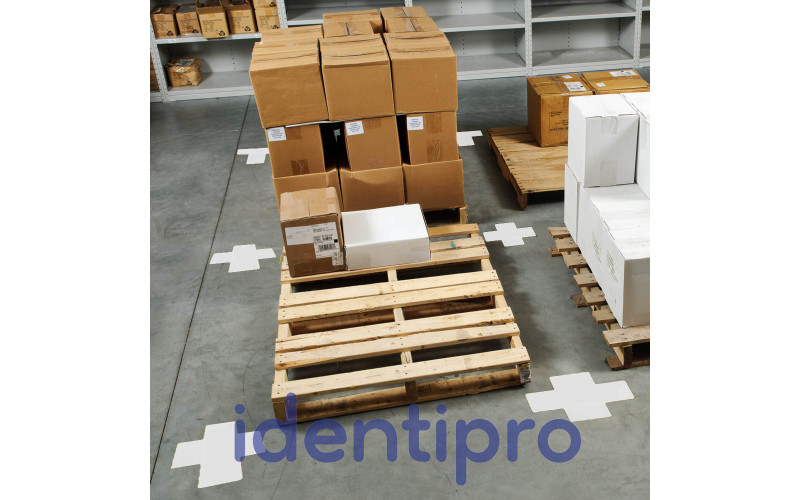 Toughstripe Floor Crosses 51mm x 127mm - White