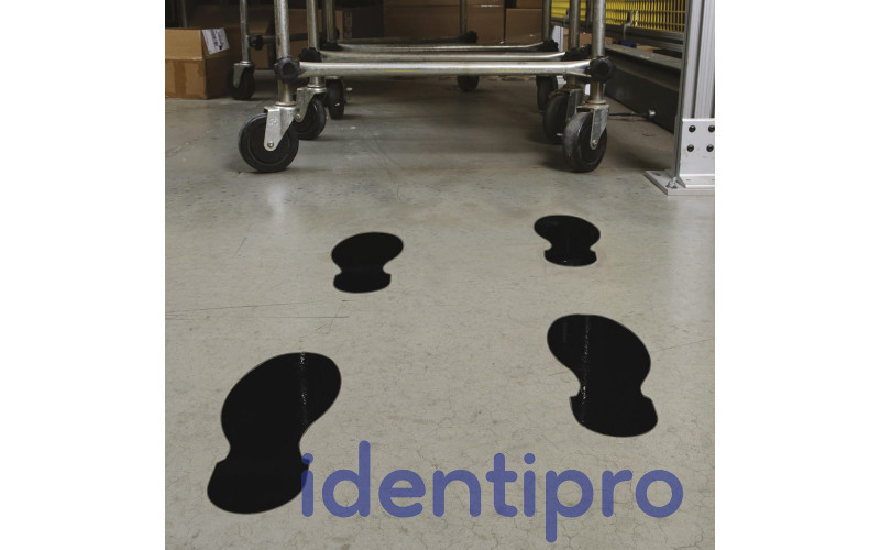 Toughstripe Floor Footprint Shapes 254mm x 89mm - Black