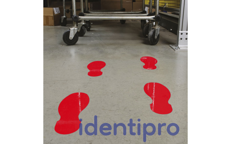 Toughstripe Floor Footprint Shapes 254mm x 89mm - Red