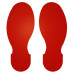 Toughstripe Floor Footprint Shapes 254mm x 89mm - Red