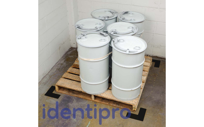 Toughstripe Floor 'L' Shapes 102mm x 254mm - Black