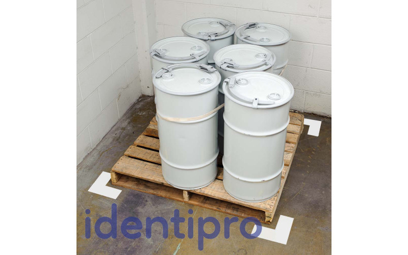 Toughstripe Floor 'L' Shapes 51mm x 127mm - White