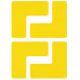 Toughstripe Floor 'L' Shapes 102mm x 254mm - Yellow