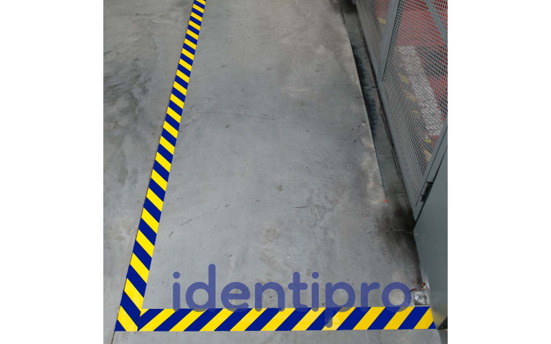 Toughstripe Floor Tape 76mm x 30m - Blue/Yellow