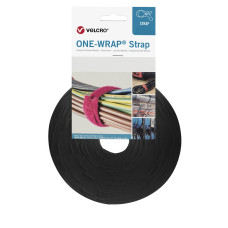 Velcro One-Wrap Straps 13x200mm Black 100pk