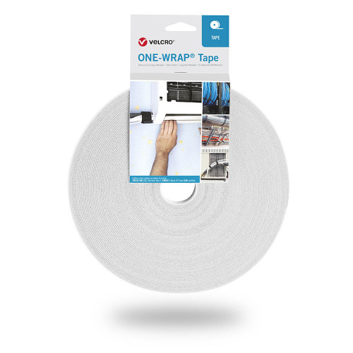 Velcro One-Wrap Tape 16mm x 25m White